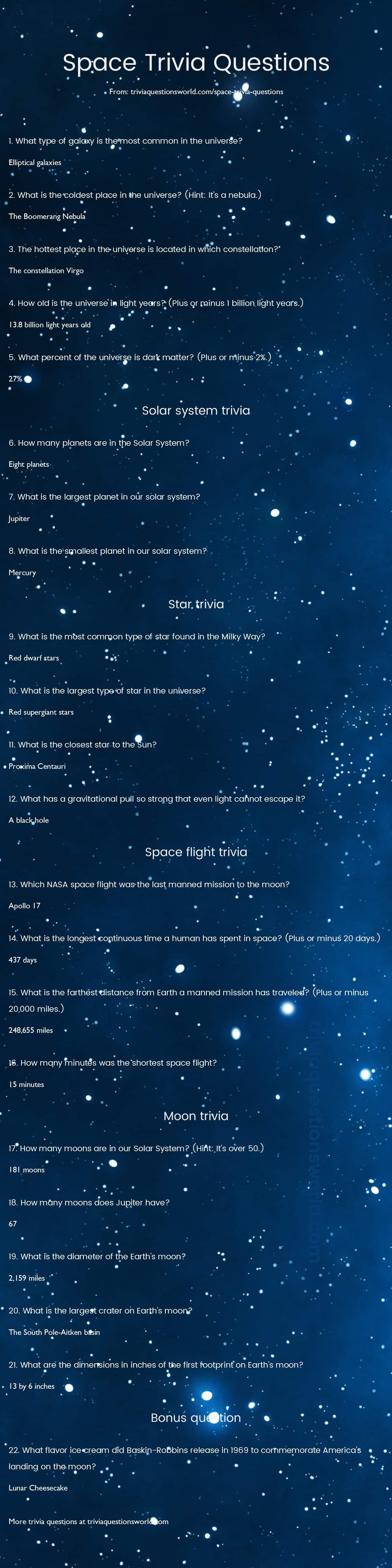 100+ Astronomy Trivia Questions to Test Your Knowledge