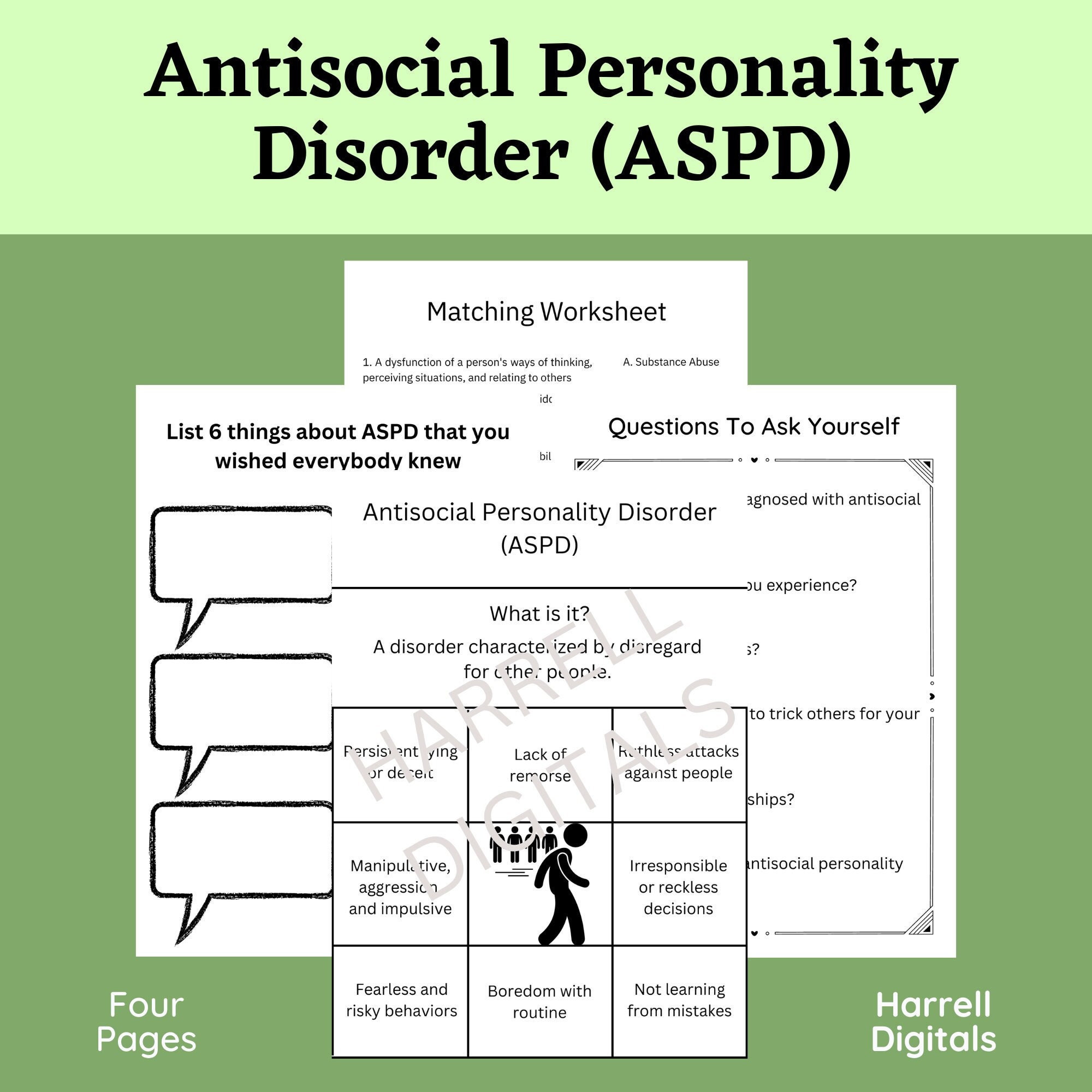 Antisocial Personality Disorder Worksheet: Tools & Techniques