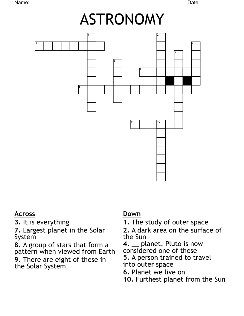 Solve the Major Part of Astronomy? Crossword Clue Today