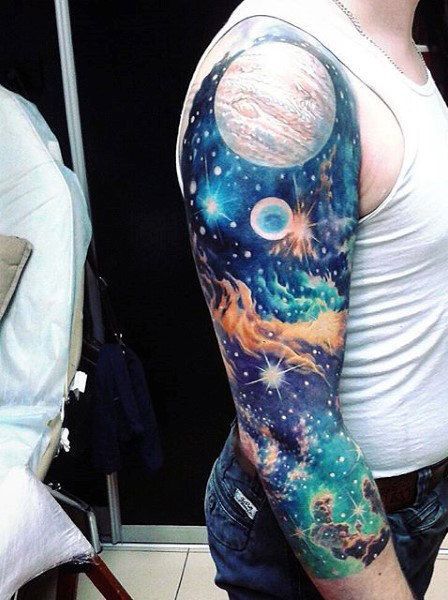 Explore the Universe: Astronomy Sleeve Tattoo Ideas for Space Lovers