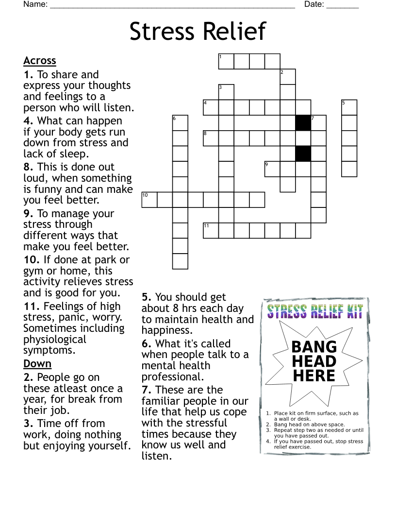 Best Answers for Activities That Relieve Psychological Stress in Crossword Puzzles