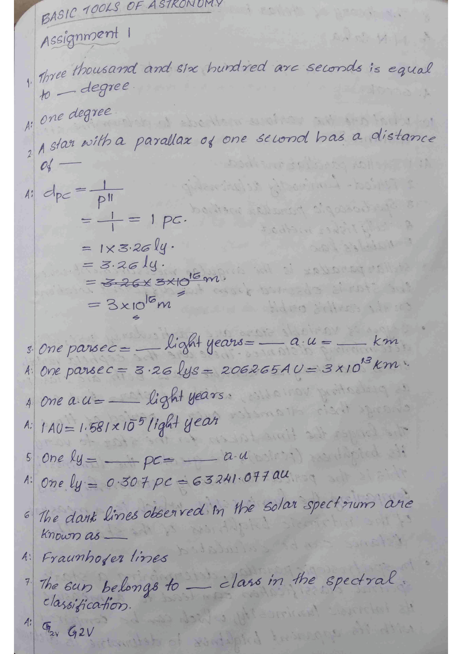 Astronomy Notes: Essential Observations and Key Concepts for Beginners