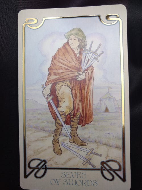 The 7 of Espadas Tarot: Understanding Deception, Betrayal, and Protection