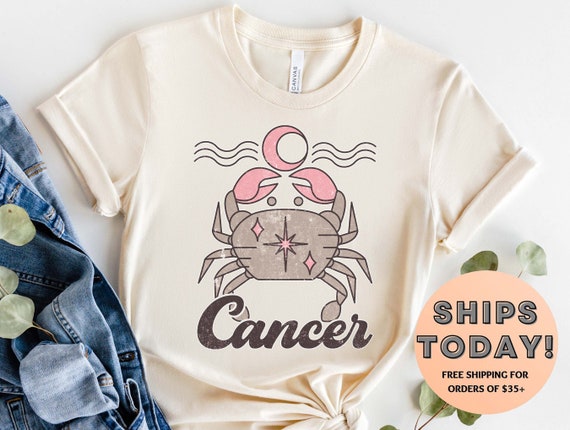 Vintage Cancer Horoscope T-Shirt - Personalized Zodiac Sign Apparel