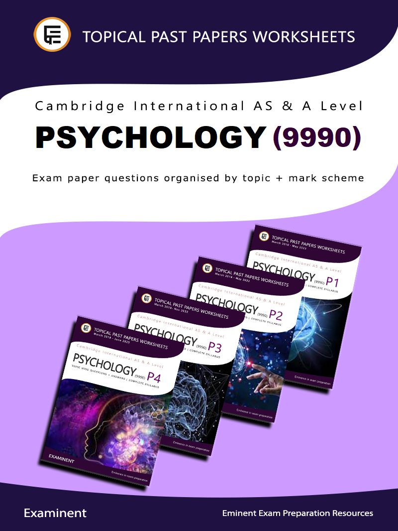 AICE Psychology 9990 Past Papers and Mark Schemes: Complete Collection for Exam Prep