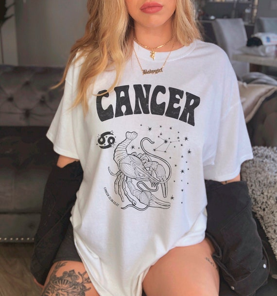 Vintage Cancer Horoscope T-Shirt - Personalized Zodiac Sign Apparel