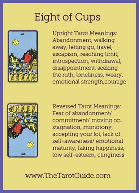 The Meaning of the 8 of Cups Tarot: Embrace Change and Letting Go