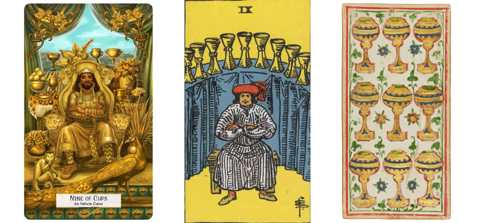 What Does the Nine of Cups Tarot Mean? Fulfillment, Happiness & Desire Realized