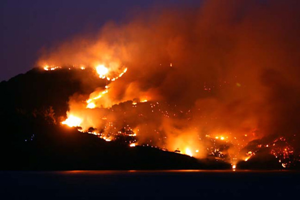 angel island on fire