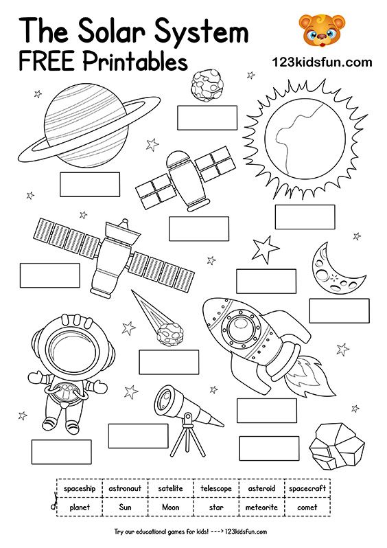 Explore the Universe with Printable Astronomy Worksheets