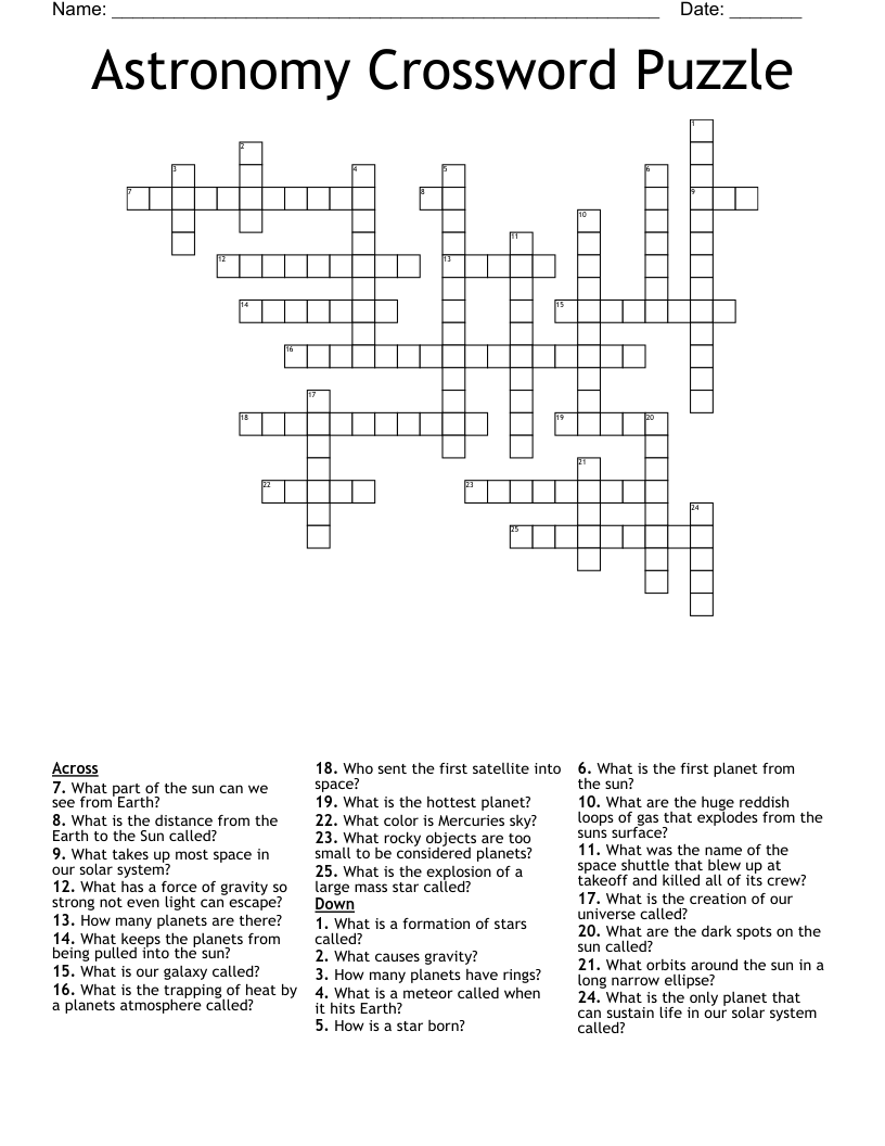 Whats the Smallest Star in Astronomy? Crossword Puzzle Guide