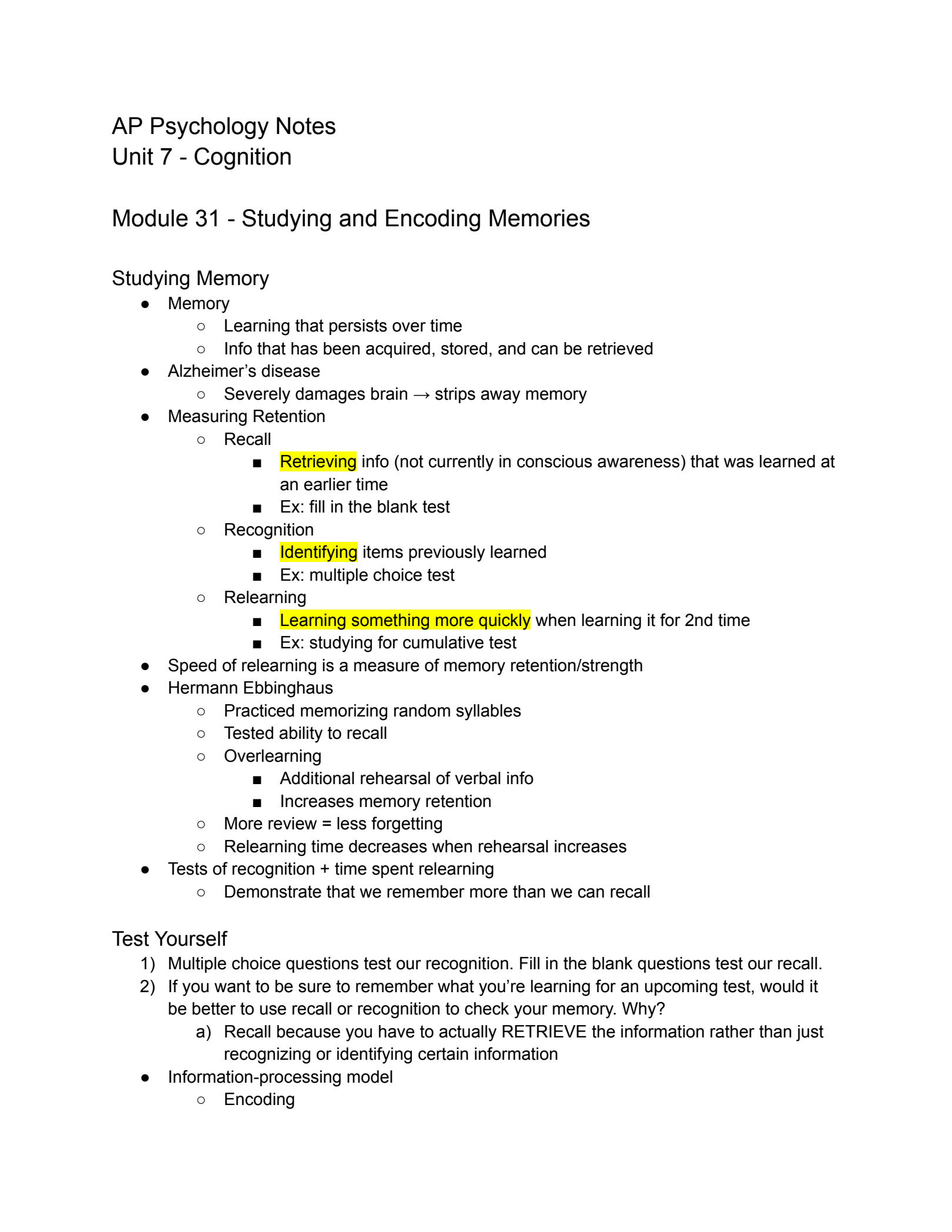 AP Psychology Quizlet Unit 7 Made Easy: Your Quick Study Guide