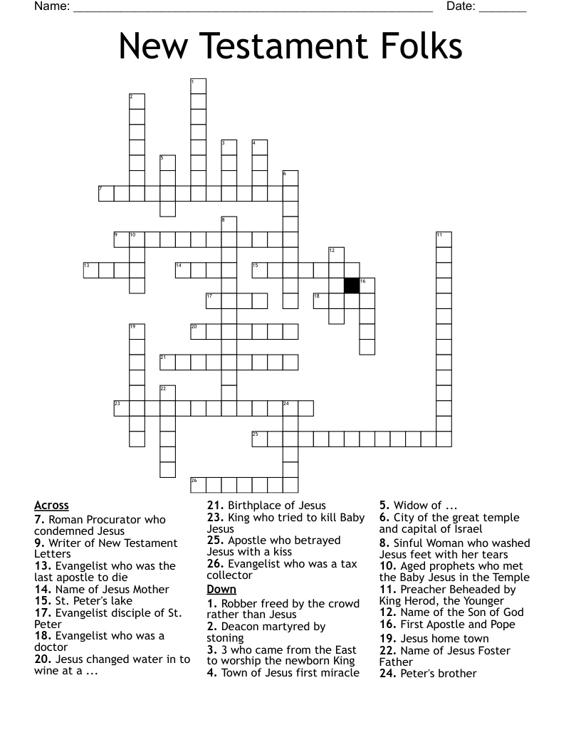 Solve the Evangelist Crossword – Learn and Have Fun