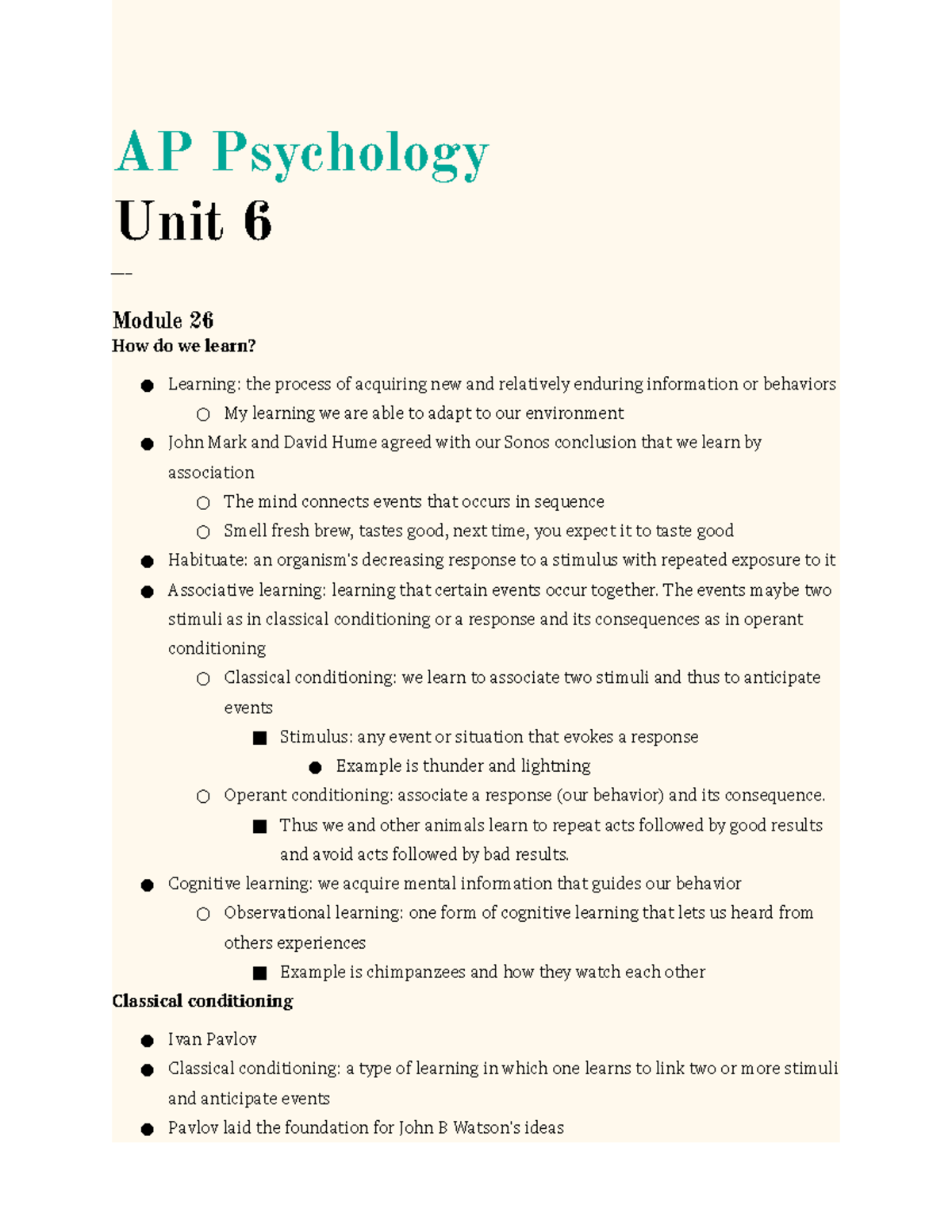 Your Go-To Guide for the AP Psychology Unit 6 Practice Test