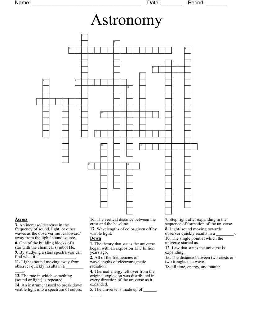 Unlocking the Light Ratio in Astronomy Crossword Puzzle