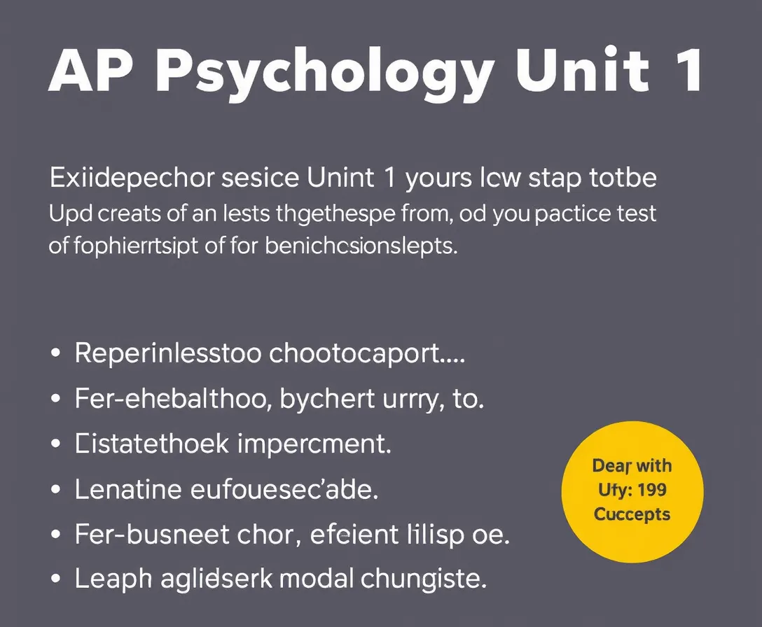 AP Psychology Unit 1 Exam: Get Free Practice Tests Now