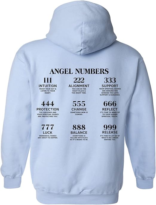 Discover Unique Angel Numbers Hoodie, Custom Handmade Pieces