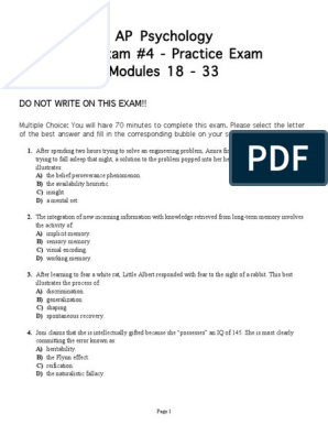 Ace Your AP Psych Exam: Free MCQ PDF Download and Tips