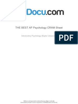 AP Psychology Cram Packet: Your Last-Minute Guide to Exam Success