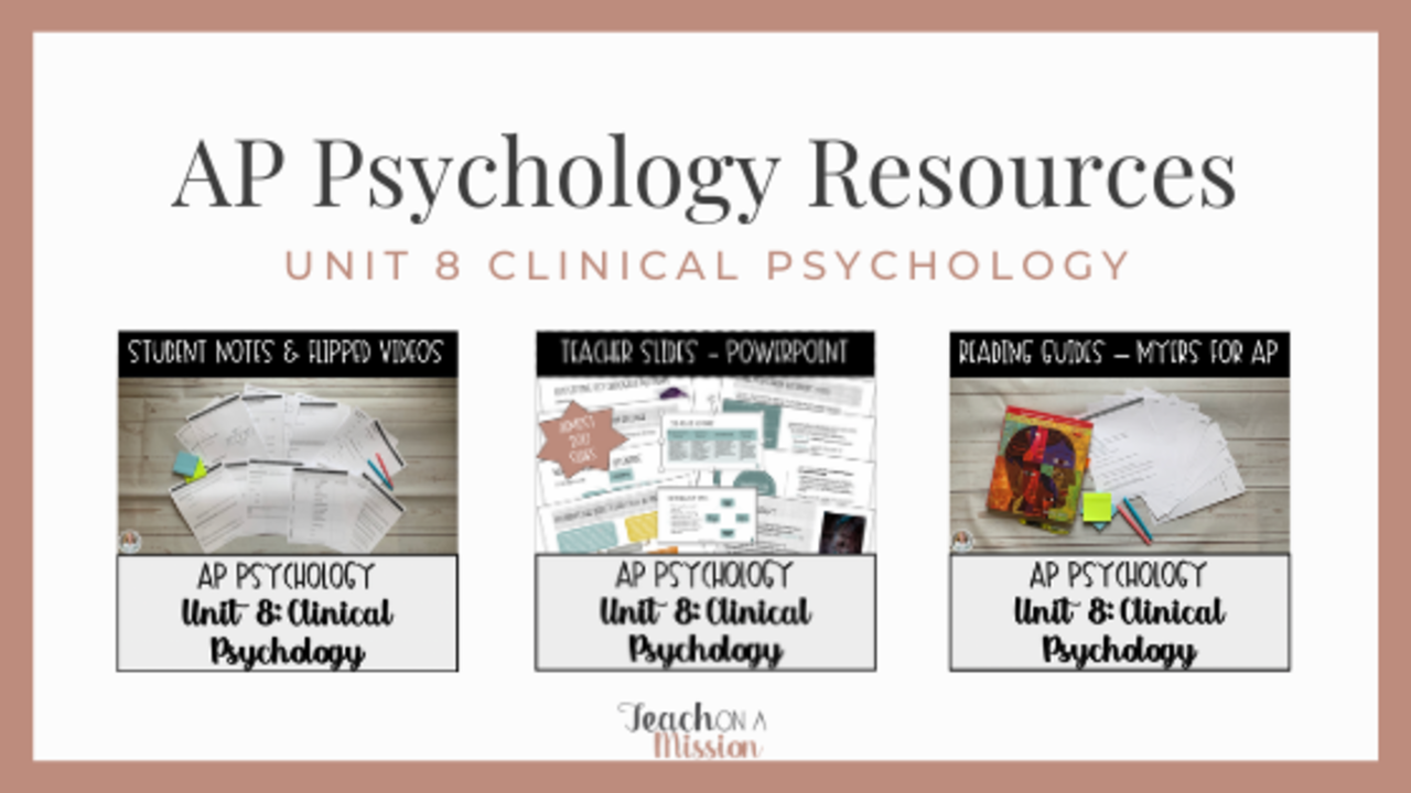 Clinical Psychology: Key Concepts for AP Psychology Unit 8