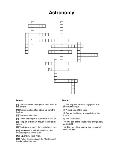 Easy Hints for Club for Astronomy Majors Crossword Clues