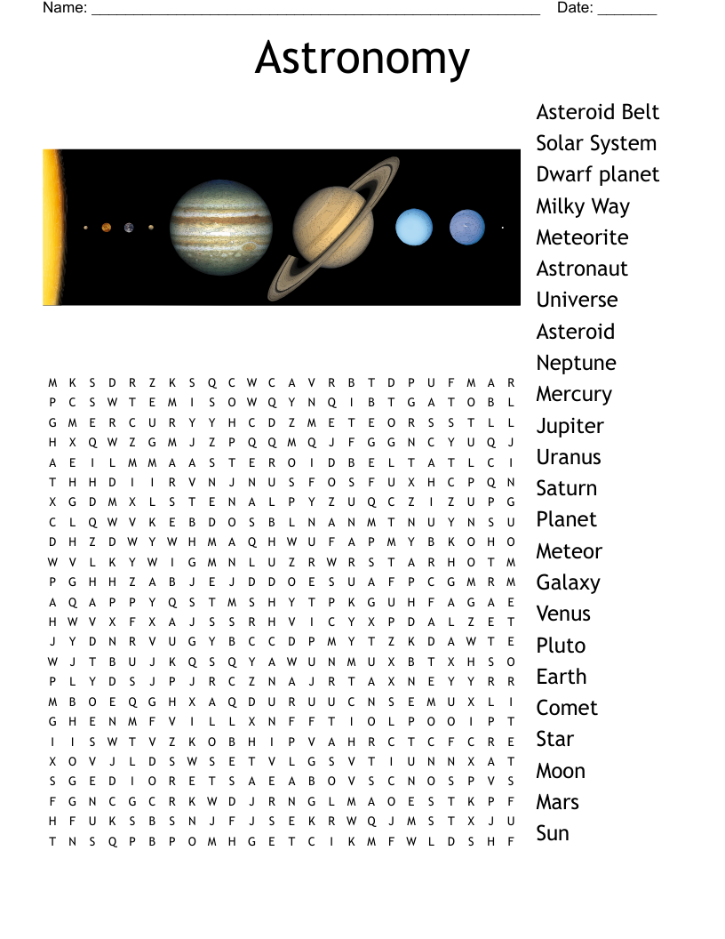 Word Search Astronomy: Find Astronomy Terms and Boost Your Knowledge