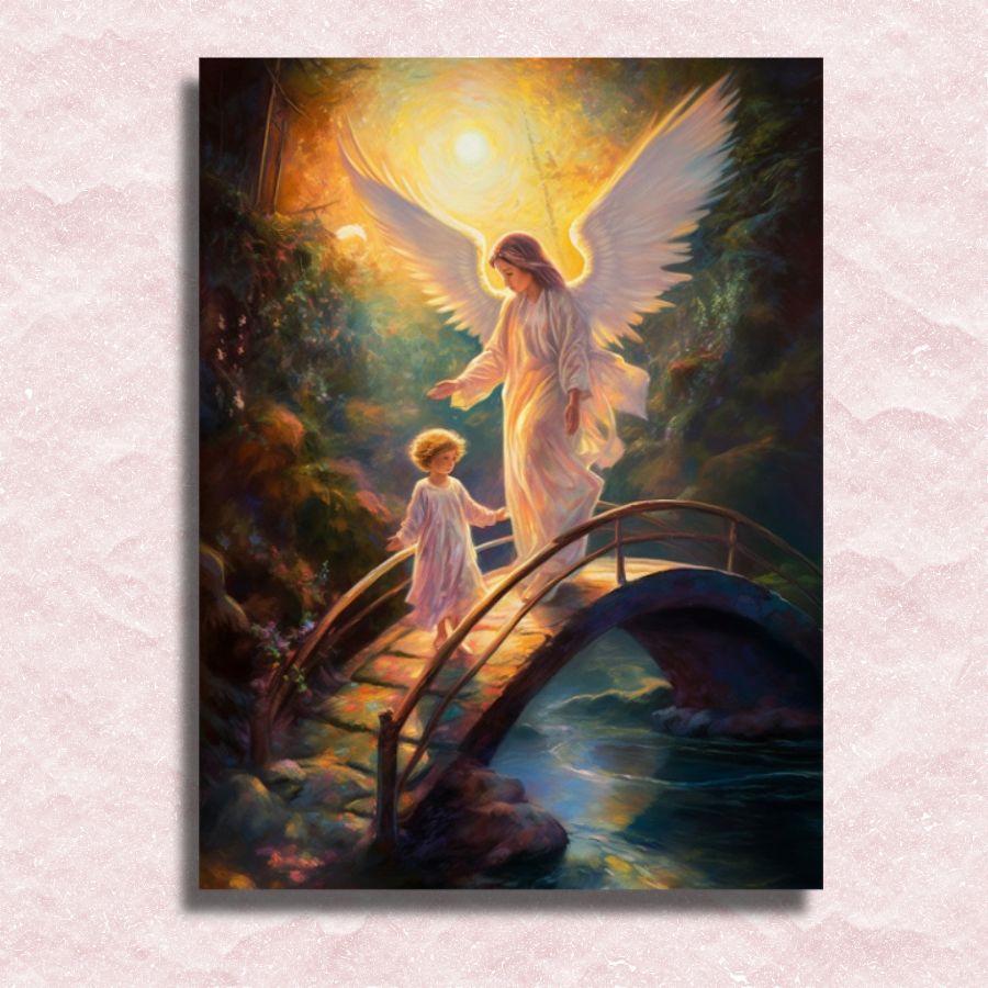 Paint by Numbers Angels Unwind with Charming Angel Painting