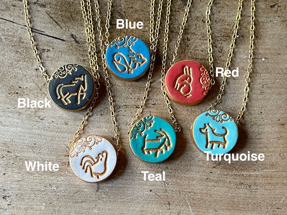 Personalized Chinese Horoscope Necklace, Choose Your Animal