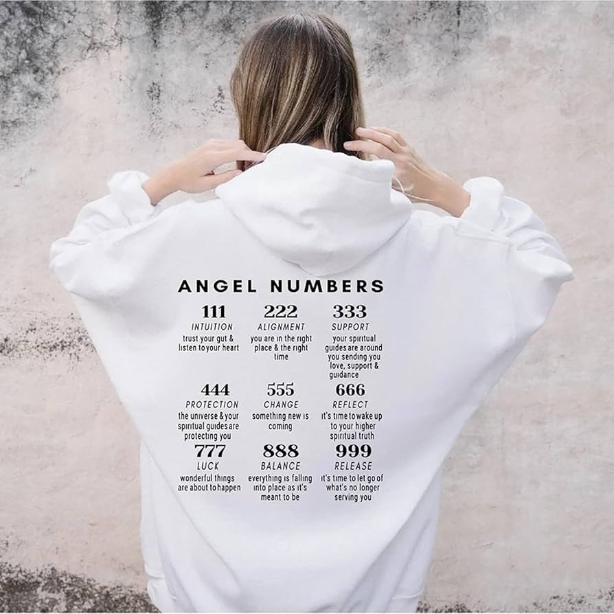 Discover Unique Angel Numbers Hoodie, Custom Handmade Pieces