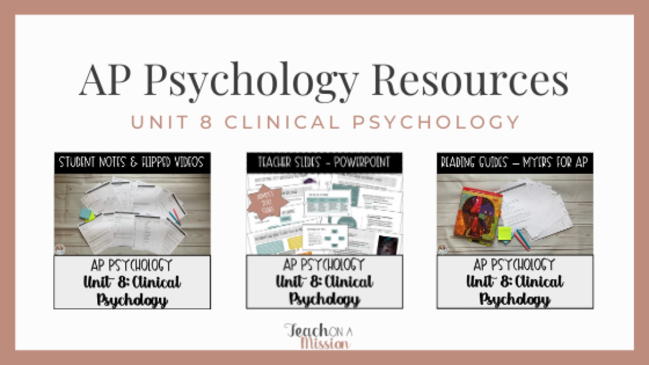 AP Psych Unit 8 Clinical Psychology Test: Quick Study Guide