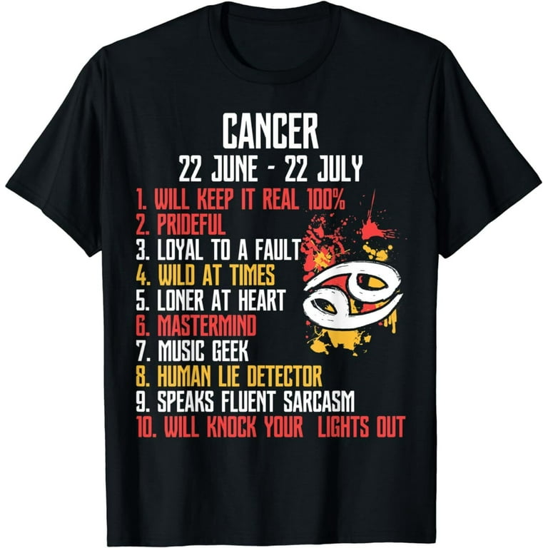 Cancer Astrology Shirt - Perfect Gift for Astrology Fans.