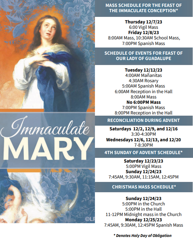 Angela Merici Mass Times: Saturday and Sunday Schedules