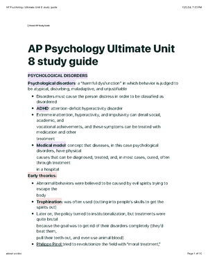 Crush the AP Psych Test: Ultimate Unit 8 Quizlet Review