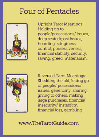 Four of pentacles tarot in a reading (Easy to understand tips)