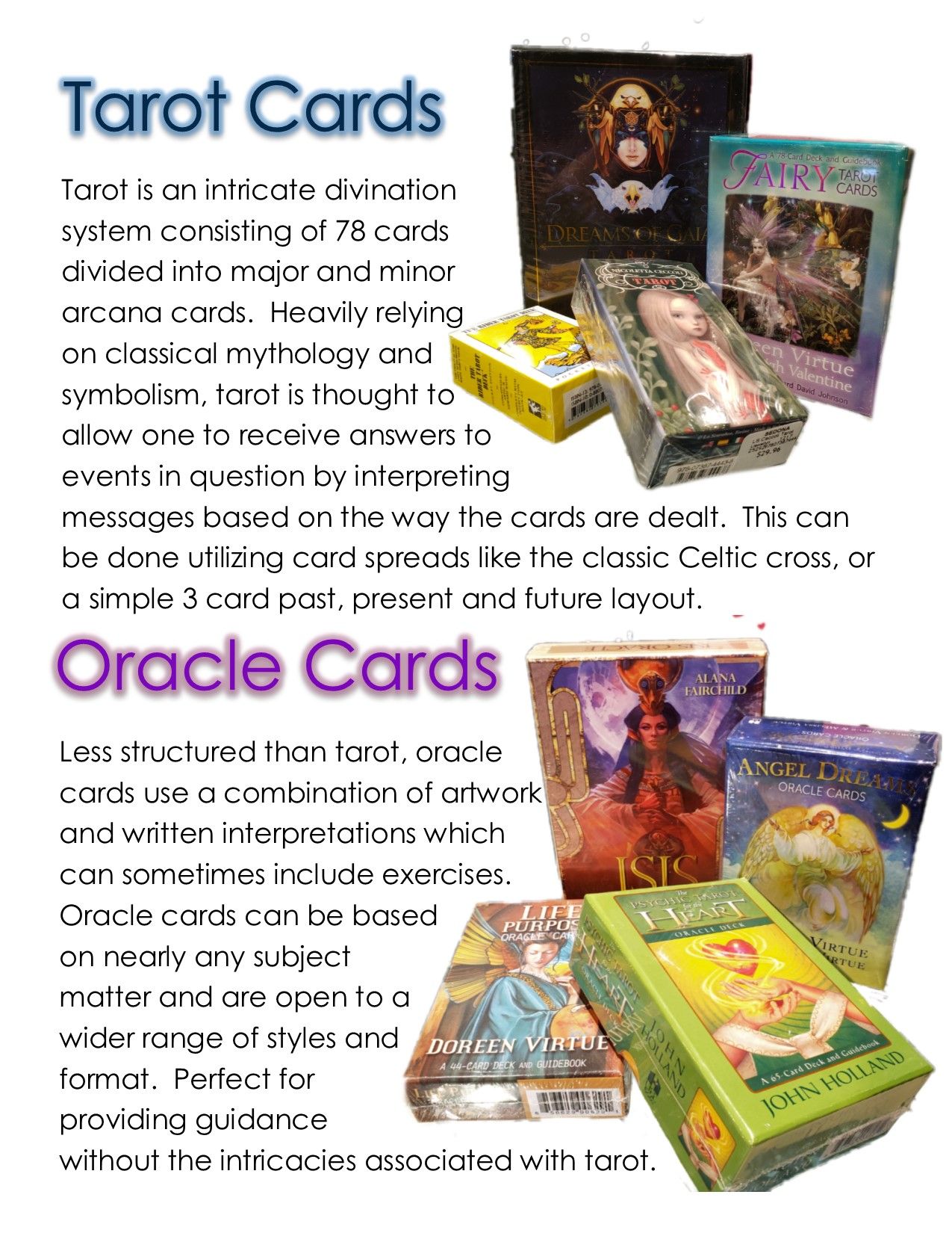 Exploring the Difference Between Tarot and Oracle Cards for Beginners