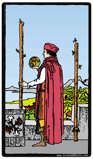 Dos De Bastos Tarot: Love, Career, and Money Insights