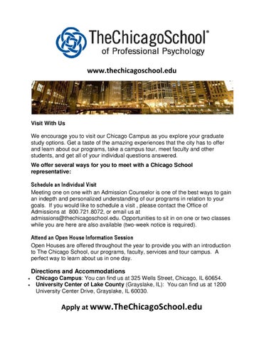 Applying to Chicago School of Professional Psychology Dallas?  Heres what you need to know!