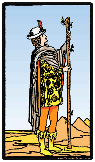 Sota de Bastos Tarot Card Explained: A Simple Tarot Interpretation