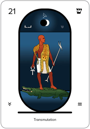 Transmutation Card 21: Simple Meanings from Egyptian Tarot | Tarot Cafe Tips