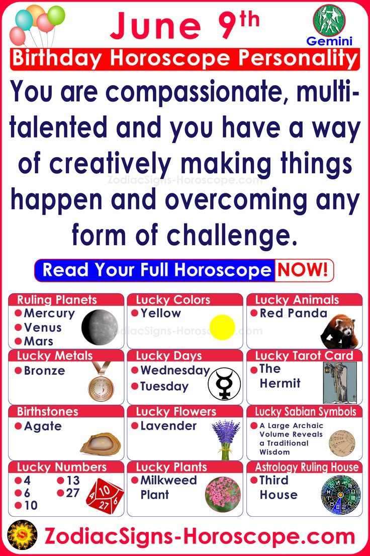 June 9 Birthday Horoscope Whats Your Personality Type According to Your Birthday