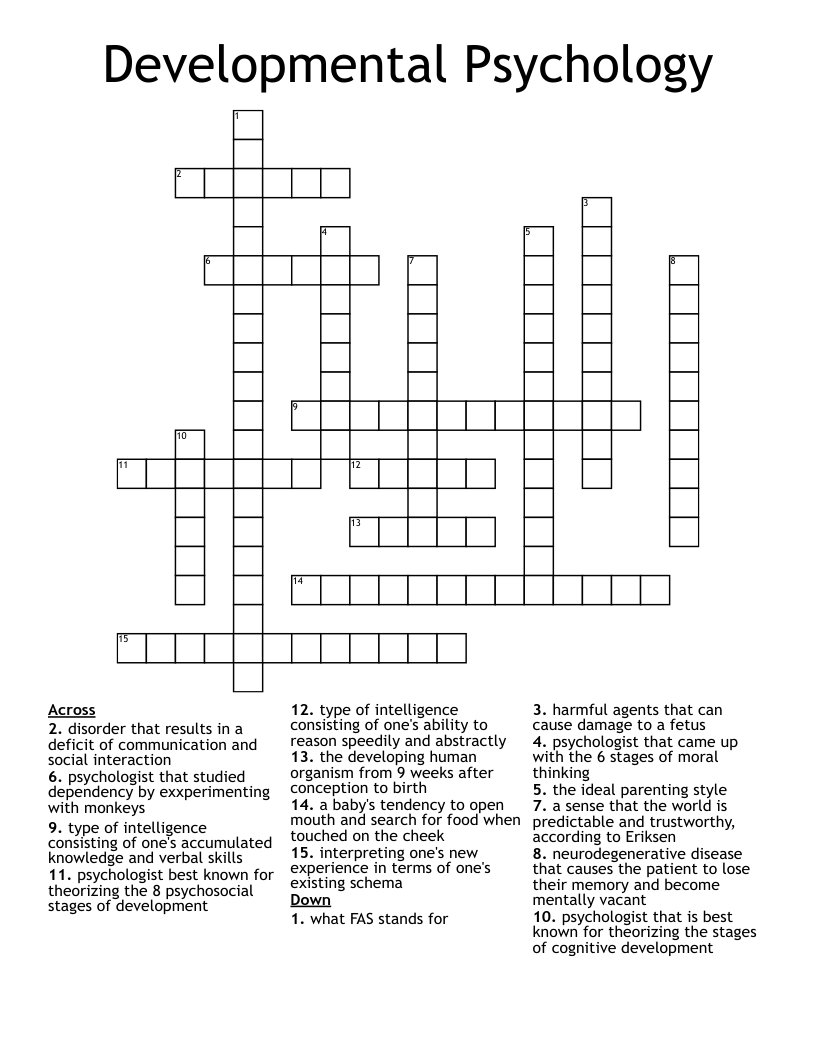 Need Help with Developmental Psychology Crossword Review? Check Out These Helpful Hints Now