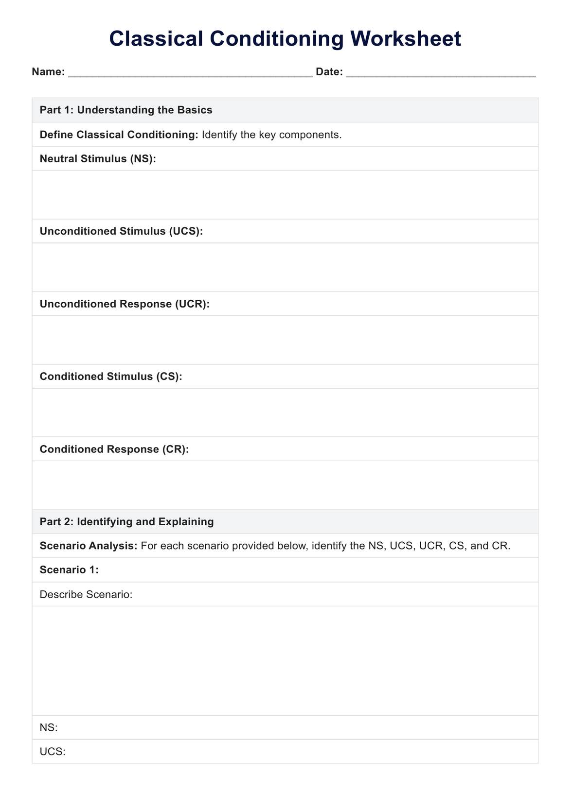 Classical Conditioning Psychology Worksheet: Practical Exercises to Grasp Key Concepts!