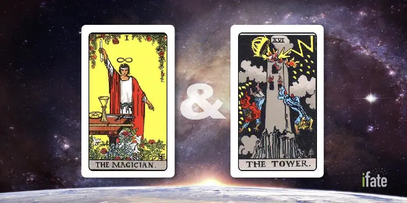 Tower and magician tarot together meaning: Unpacking this powerful combination.