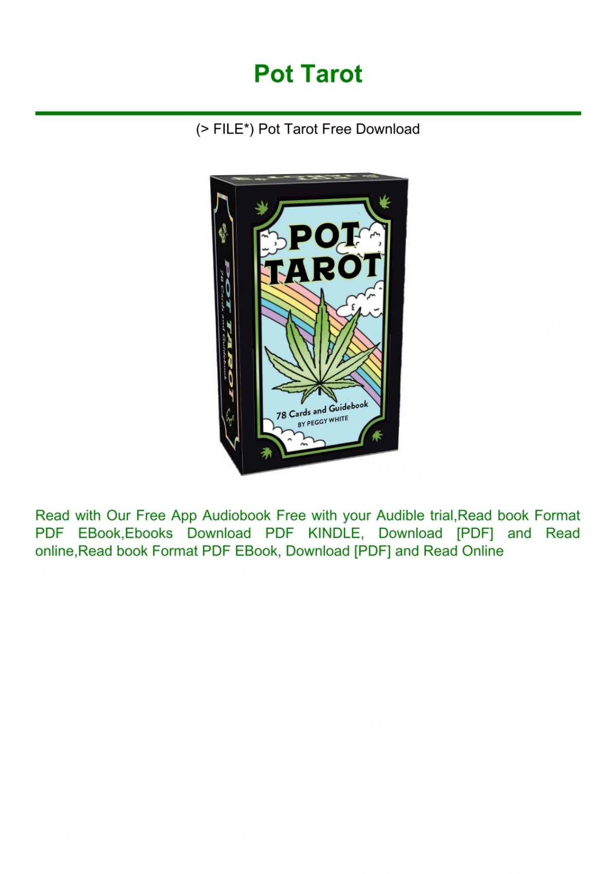 Pot Tarot Guidebook PDF: Get Your Free Download Now and Start Reading the Cards!