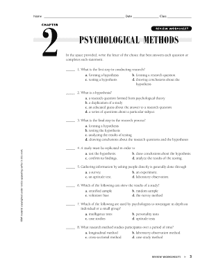 Chapter 2 Psychology: Your Questions Answered, Make It Simple