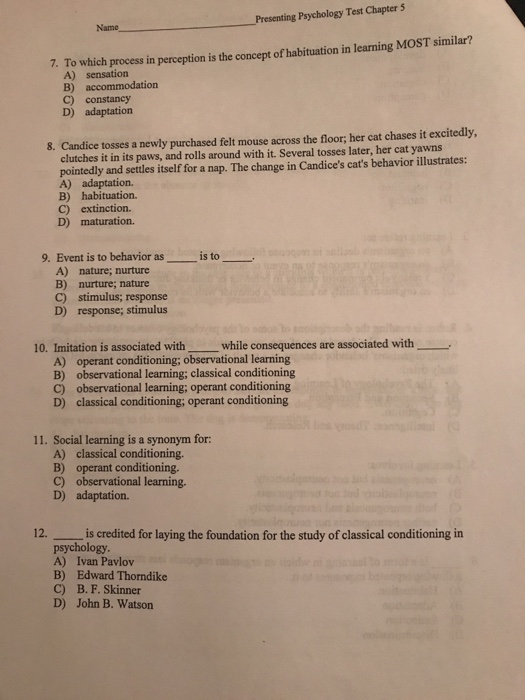 Need Help With Chapter 5 Psychology Quiz? Try This!