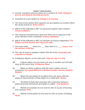 Discovering Psychology Sensation and Perception Episode 4 Worksheet Answers:  The Best Way to Check Your Work!