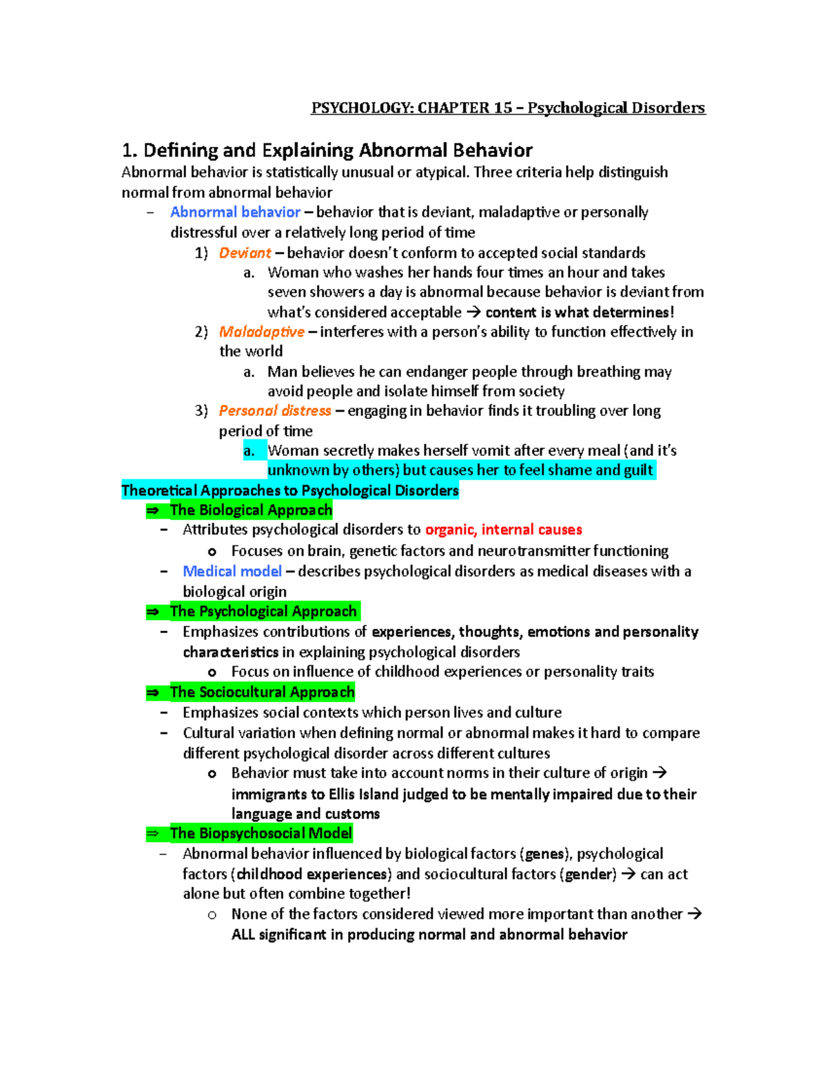 Chapter 15 Psychological Disorders: What You Need to Know in Simple Terms