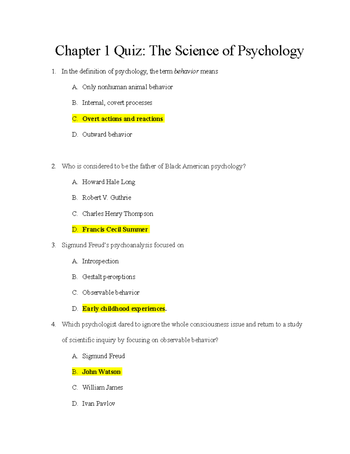 chapter 1 quiz the science of psychology tips: ace your psychology test with these simple steps