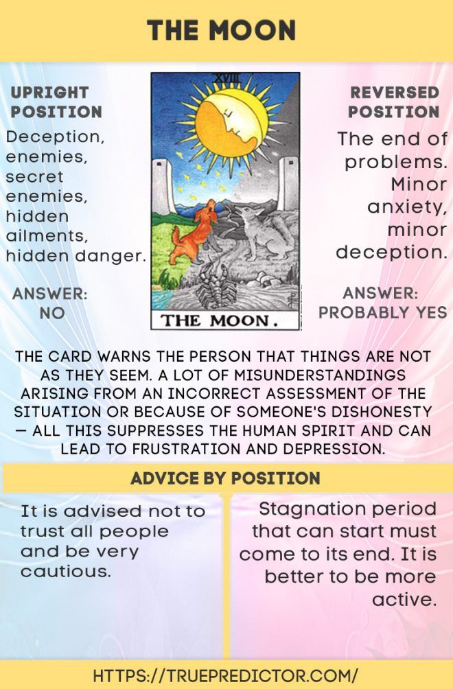 The moon tarot card in love, career, and money readings, what does it mean